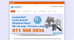 Desktop Screenshot of locksmithsjohannesburg.com